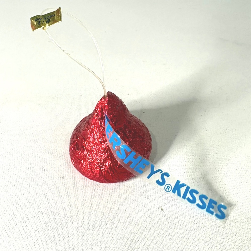 Hershey's Kisses Red Foil Christmas Ornament Candy Chocolate Holiday Decor